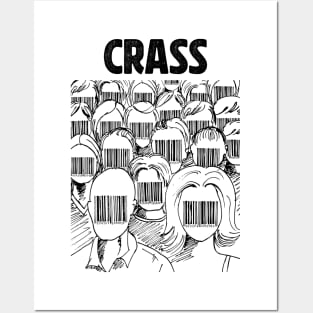 Barcode face Crass Posters and Art